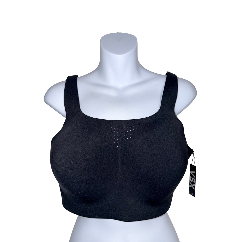 VSX Victoria's Secret Featherweight Max Sports Bra Black 38DD High Support NWT
